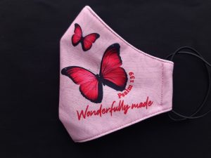 Pink Butterflies Mask