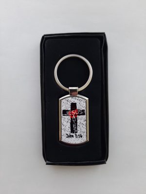 Jesus Saves Metal Keyring