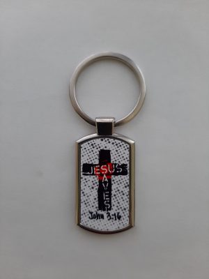 Jesus Saves Metal Keyring