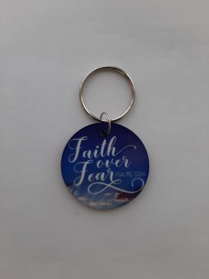 Faith Over Fear MDF Keyring